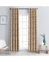 Superior Leaves Blackout Panel Curtains- Set Of 2 In Espresso