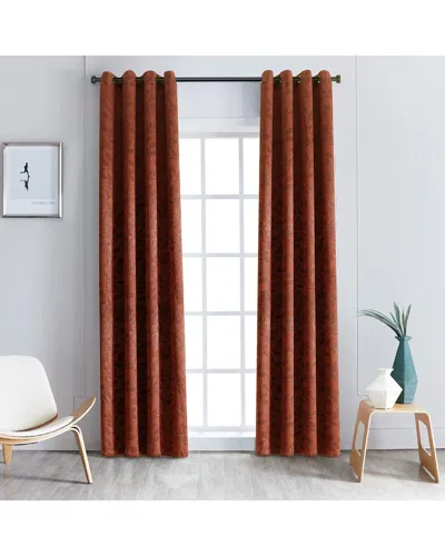 Superior Set Of 2 Zuri Blackout Curtains With Grommet Top Header In Charcoal
