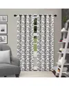 Superior Leaves Blackout Panel Curtains (set Of 2) In Grey