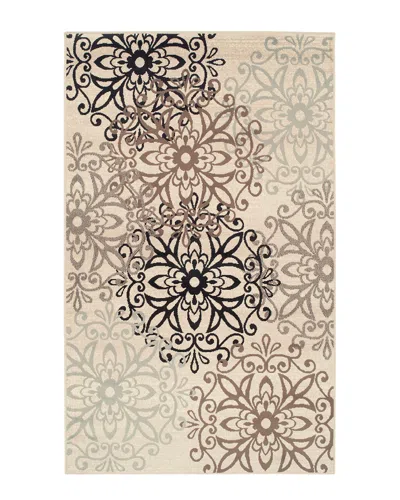 Superior Leigh Modern Floral Medallion Rug In Neutral