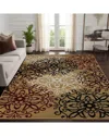 Superior Leigh Modern Floral Medallion Rug Gold