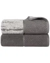 Superior Lodi Cotton 2pc Bath Sheet Set In Gray