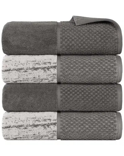 Superior Lodi Cotton 4pc Bath Towel Set In Gray