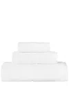 Superior Lodie Cotton Plush Jacquard Solid 3pc Towel Set