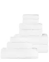 Superior Lodie Cotton Plush Jacquard Solid & Two-toned 9pc Towel Set