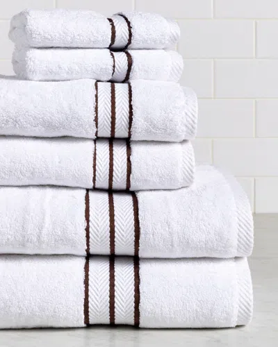 SUPERIOR SUPERIOR LONG-STAPLE COMBED 6PC SOLID TURKISH COTTON TOWEL SET