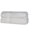Superior Long Staple Combed Cotton Highly Absorbent Solid 2pc Quick-drying Bath Sheet Set In Ivory