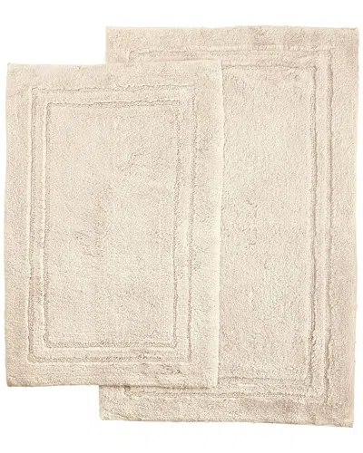 SUPERIOR SUPERIOR LUXURIOUS SET OF 2 NON-SKID COTTON BATH RUGS