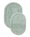Superior Non-slip Oval 2pc Absorbent Bath Rug Set