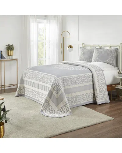 Superior Lyron Boho Mandala Lightweight Woven Jacquard Oversized Cotton Blend Bedspread And Sham Set In Blue