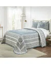 Superior Lyron Boho Mandala Lightweight Woven Jacquard Oversized Bedspread And Sham Set In Blue