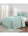 Superior Lyron Boho Mandala Lightweight Woven Jacquard Oversized Bedspread And Sham Set In Turquoise