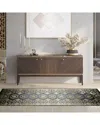 Superior Traditional Floral Scroll Vines Indoor Rug In Brown