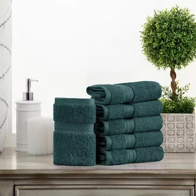 Superior Madison Collection | 100% Egyptian Cotton 12-pc. Quick Dry Washcloth In Green
