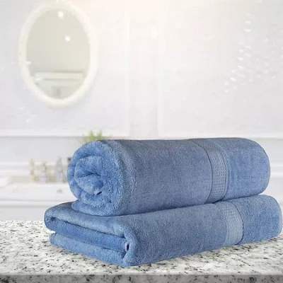 Superior Madison Collection | 100% Egyptian Cotton 2-pc. Bath Sheet In Blue
