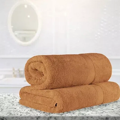 Superior Madison Collection | 100% Egyptian Cotton 2-pc. Bath Sheet In Orange