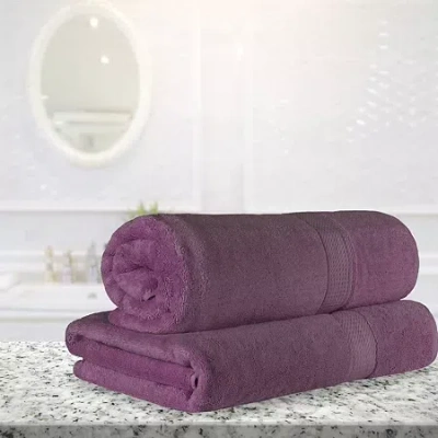 Superior Madison Collection | 100% Egyptian Cotton 2-pc. Bath Sheet In Purple