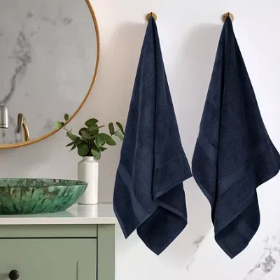 Superior Madison Collection | 100% Egyptian Cotton 2-pc. Quick Dry Bath Towel In Blue