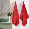 Superior Madison Collection | 100% Egyptian Cotton 2-pc. Quick Dry Bath Towel In Red