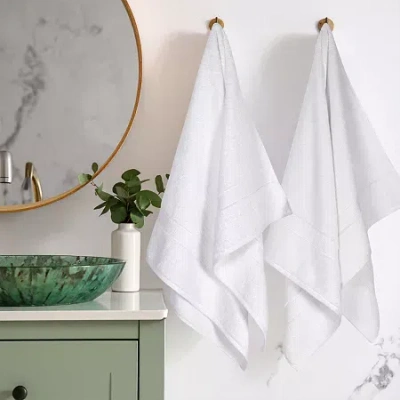 Superior Madison Collection | 100% Egyptian Cotton 2-pc. Quick Dry Bath Towel In White