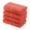 Superior Madison Collection | 100% Egyptian Cotton 6-pc. Solid Hand Towel In Orange