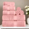 Superior Madison Collection | 100% Egyptian Cotton 8-pc. Quick Dry Solid Bath Towel Set In Pink