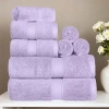 Superior Madison Collection | 100% Egyptian Cotton 8-pc. Quick Dry Solid Bath Towel Set In Purple