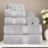 Superior Madison Collection | 100% Egyptian Cotton 8-pc. Quick Dry Solid Bath Towel Set In Silver