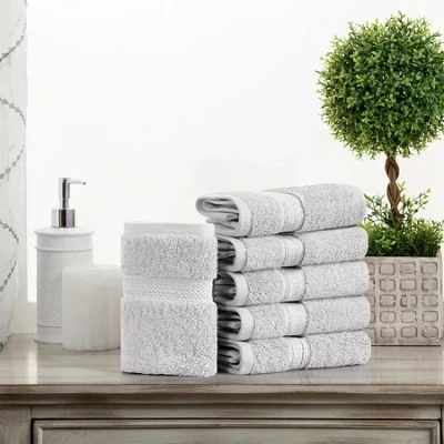 Superior Madison Collection | Plush Egyptian Cotton 12-pc. Quick Dry Washcloth In Gray