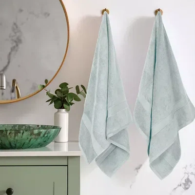 Superior Madison Collection | Plush Egyptian Cotton 2-pc. Quick Dry Bath Towel In Green