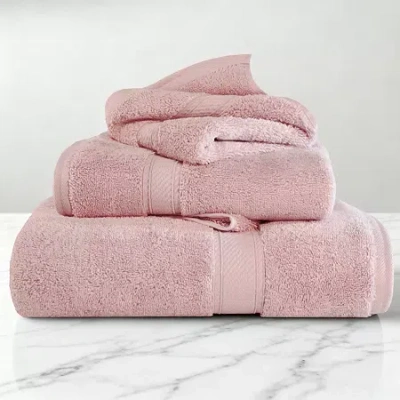 Superior Madison Collection | Plush Egyptian Cotton 3-pc. Quick Dry Solid Bath Towel Set In Pink