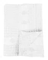 Superior Mai Geometric Waffle Medium Weight Throw In White