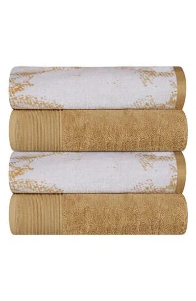 Superior Marble 10-piece Quick-drying Cotton Towel Set In Brown