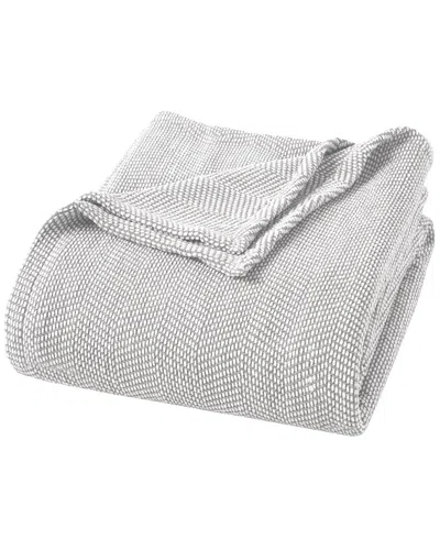 Superior Maya Chenille Herringbone Medium Weight Blanket In Grey