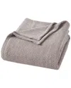 Superior Maya Chenille Herringbone Medium Weight Blanket In Brown