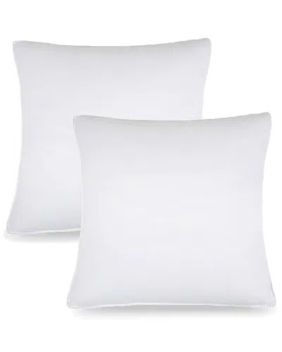 SUPERIOR SUPERIOR MICROFIBER SQUARE HYPOALLERGENIC DOWN ALTERNATIVE DECORATIVE EURO BED PILLOW INSERTS- SET