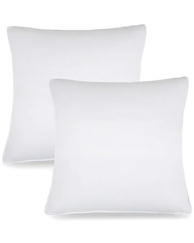 SUPERIOR SUPERIOR MICROFIBER SQUARE HYPOALLERGENIC DOWN ALTERNATIVE DECORATIVE EURO BED PILLOW INSERTS- SET