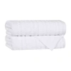 Superior Mika Collection | 80% Cotton 20% Viscose 2-pc. Quick Dry Bath Towel In White