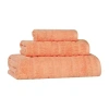 Superior Mika Collection | 80% Cotton 20% Viscose 3-pc. Quick Dry Solid Bath Towel Set In Pink