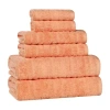 Superior Mika Collection | 80% Cotton 20% Viscose 6-pc. Quick Dry Solid Bath Towel Set In Pink