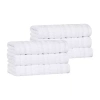Superior Mika Collection | 80% Cotton 20% Viscose 6-pc. Solid Hand Towel In White