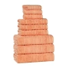 Superior Mika Collection | 80% Cotton 20% Viscose 9-pc. Quick Dry Solid Bath Towel Set In Pink