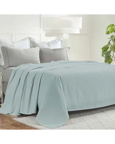 Superior Milan Cotton Textured Striped Lightweight Woven Blanket