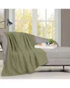 Superior Milan Cotton Textured Striped Lightweight Woven Throw Blanket