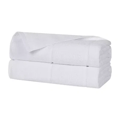 Superior Mile Collection | 80% Cotton 20% Viscose 2-pc. Bath Sheet In White