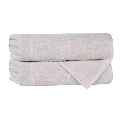Superior Mile Collection | 80% Cotton 20% Viscose 2-pc. Quick Dry Bath Towel In Silver