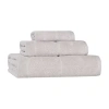 Superior Mile Collection | 80% Cotton 20% Viscose 3-pc. Quick Dry Solid Bath Towel Set In Silver