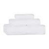 Superior Mile Collection | 80% Cotton 20% Viscose 3-pc. Quick Dry Solid Bath Towel Set In White