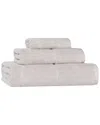 Superior Mile Smart Twist Cotton Medium Weight Solid Broad Border 3pc Towel  Set