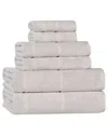 Superior Mile Smart Twist Cotton Medium Weight Solid Broad Border 6pc Towel  Set